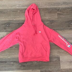 Champion Pink Hoodie with Logo